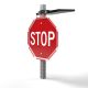 24" Solar Flashing LED Octagon Retrofit Kit for Traffic Safety Signs